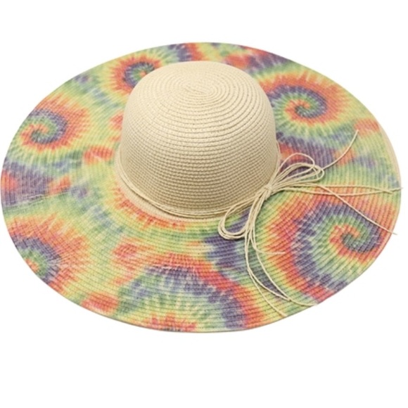 Delilah Wear Accessories - Women’s wide brim TIE DYE SUN HAT
